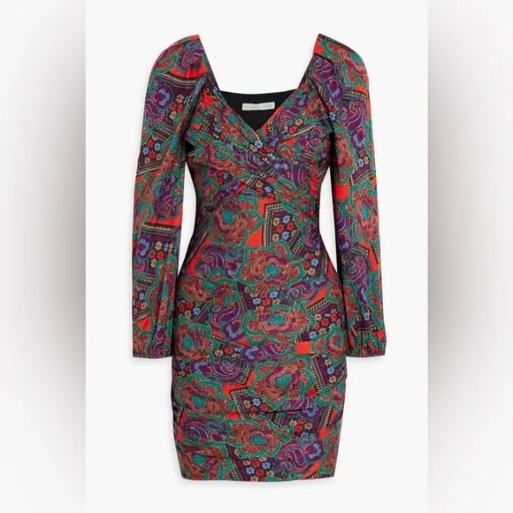 New Veronica Beard Bellino Paisley Silk Dress Size Xs/2 #1481